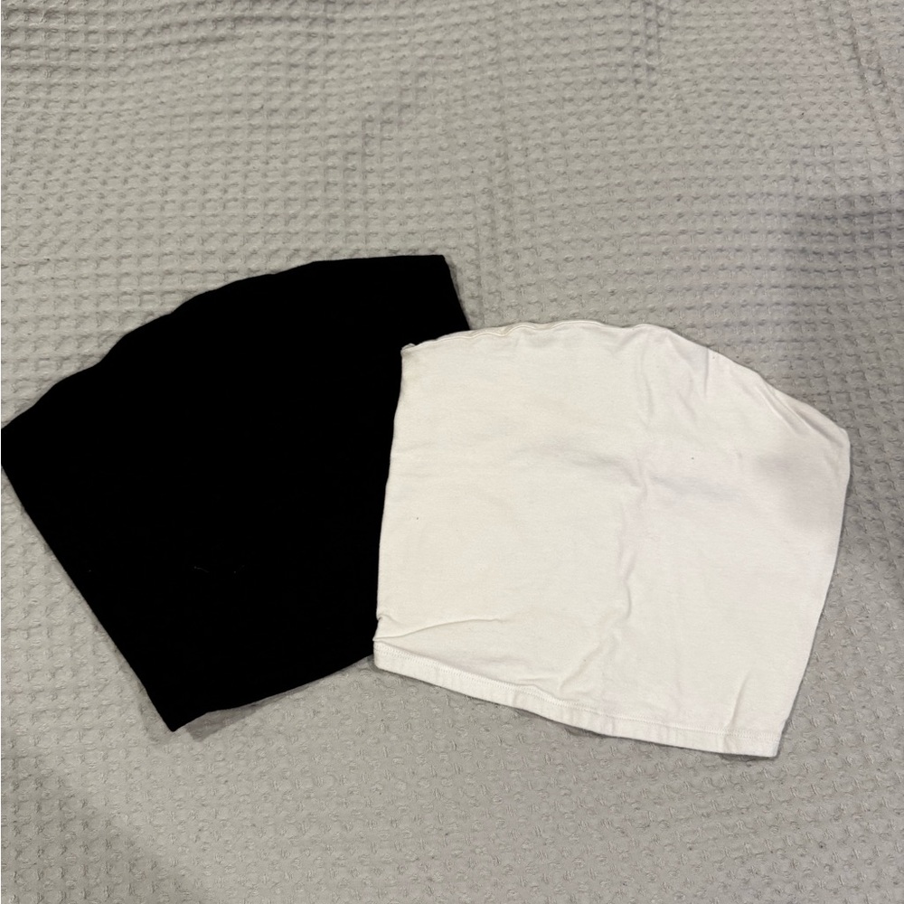 Garage Black and White Tube Tops